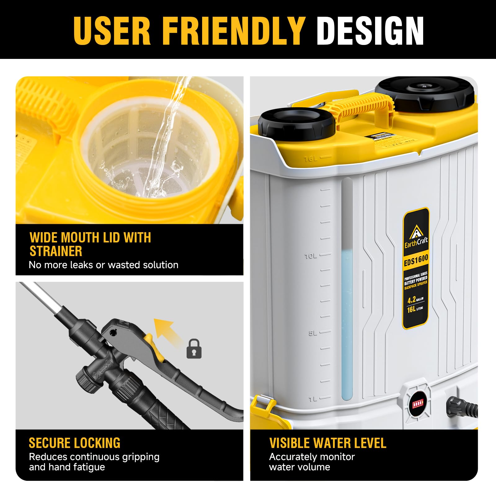 EarthCraft sprayer compatibility with DeWalt 20V batteries for versatile power