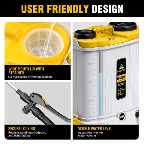 EarthCraft 39-inch telescopic wand offers extended reach and precision.