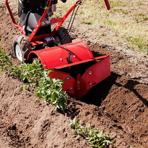 EARTHQUAKE Hiller-Furrower Kit compatible with major rear-tine tillers.