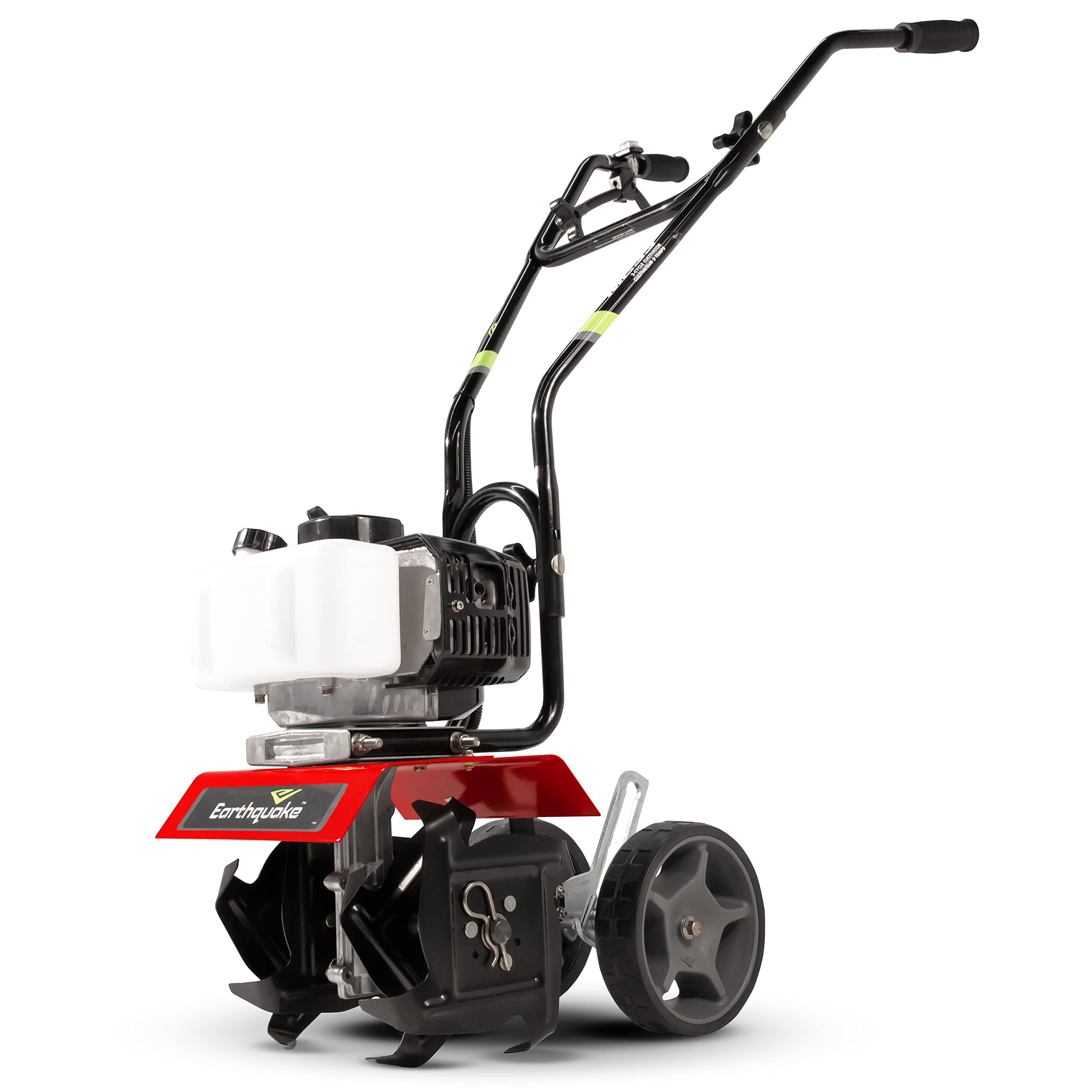 Earthquake MC33 engine close-up highlights robust 33cc power for tough soil