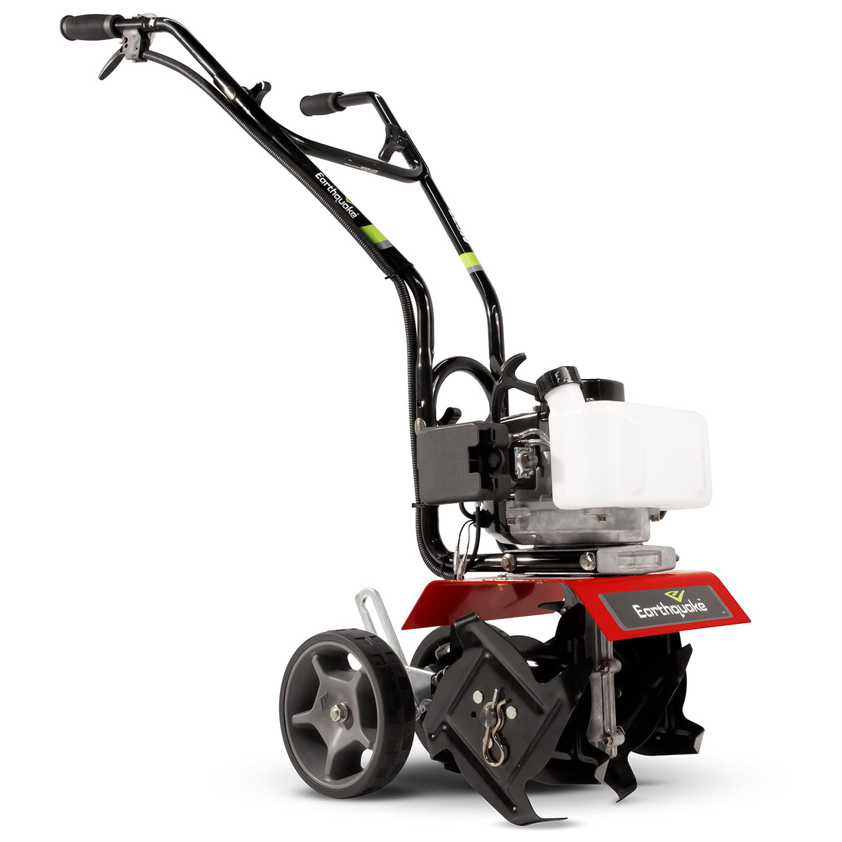 Earthquake MC33 front view shows compact design for easy storage and maneuverability