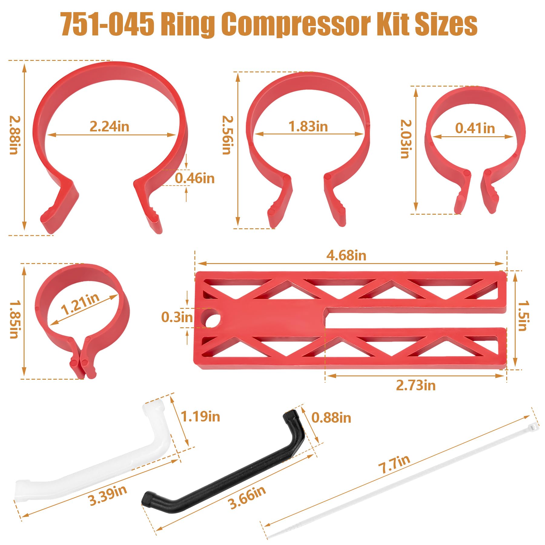 Earthtec ring compressor kit piston-size-guide-35-60mm supports versatile small engine repairs.