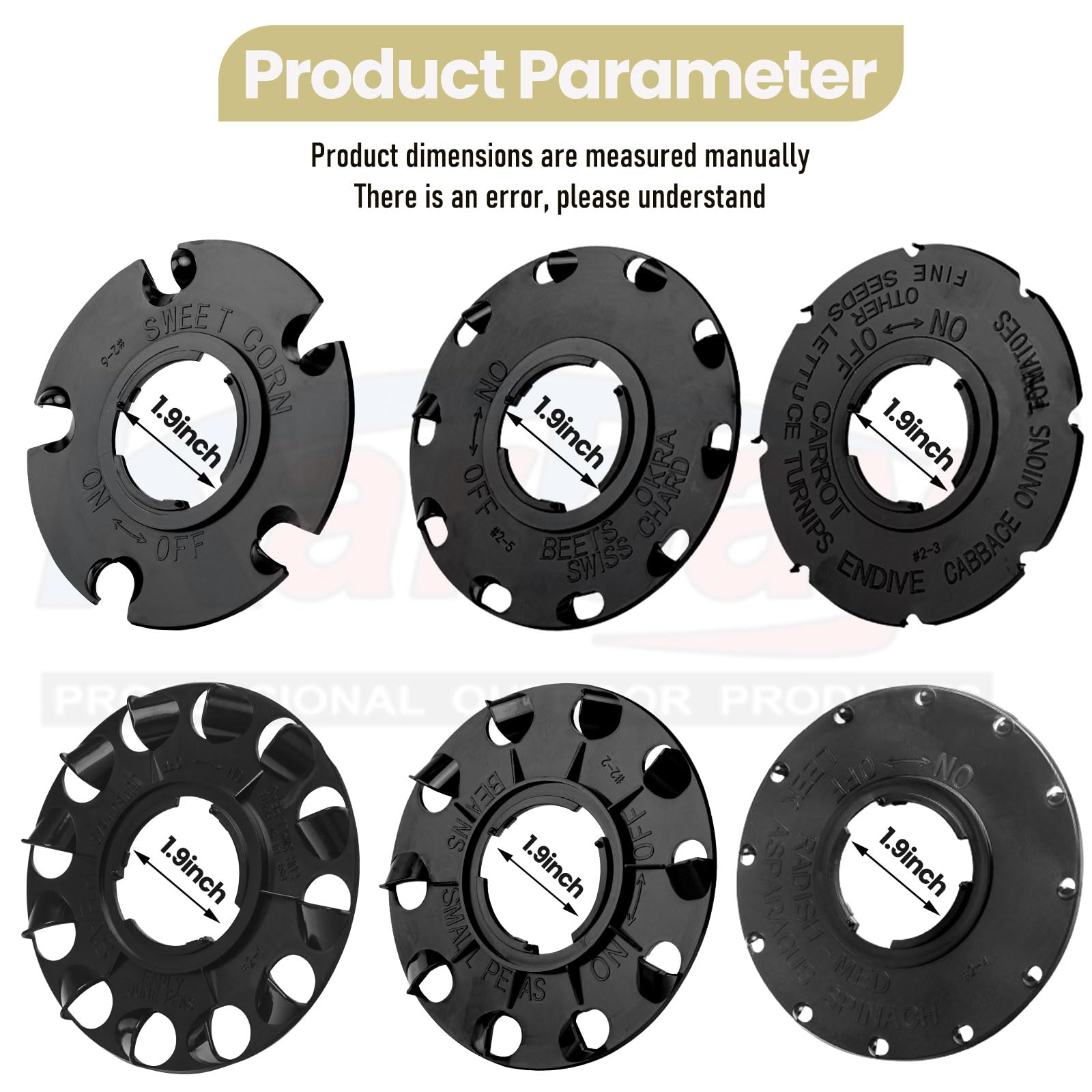 Earthway compatible plates shown ready for efficient seeding operation.