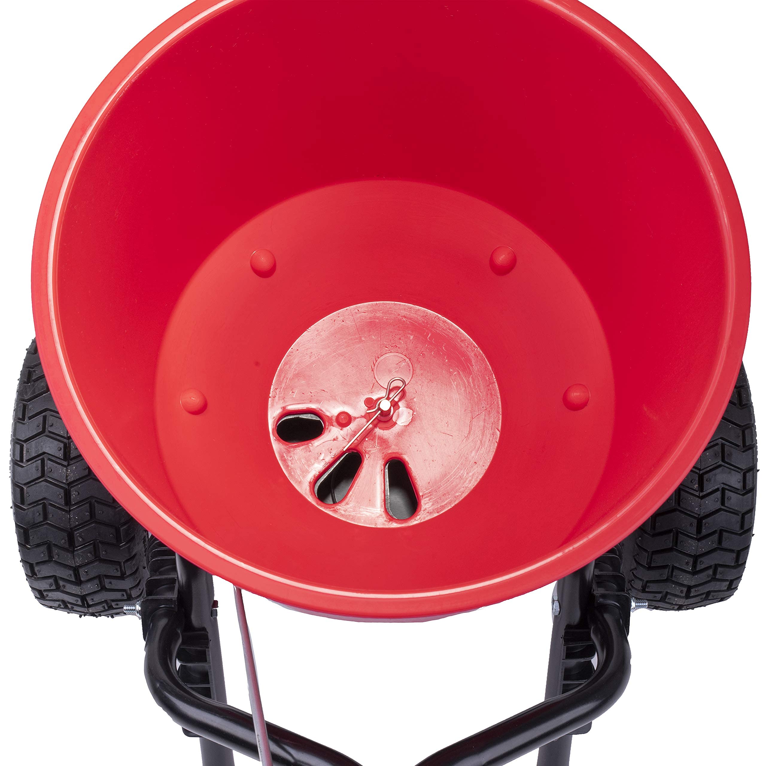 EarthWay rust-proof polypropylene hopper resists weather conditions