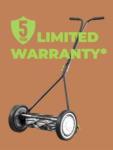 Earthwise 1715-16EW reel close-up highlighting sharp alloy blades for clean cuts.