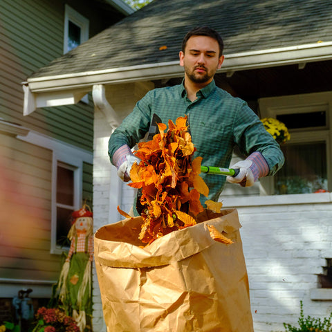 Earthwise Gator Grabber enabling efficient yard debris pickup.