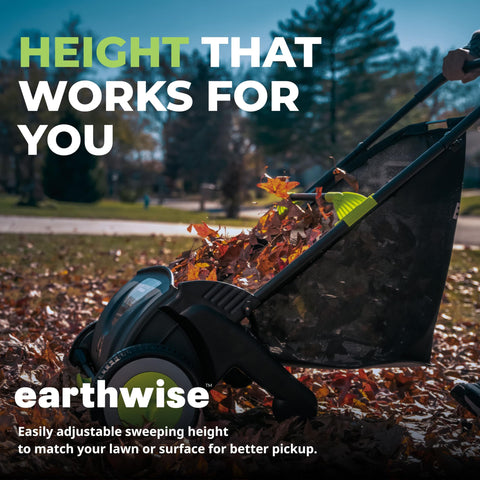 Earthwise LSW70021 removable 2-6-bushel bag for debris disposal