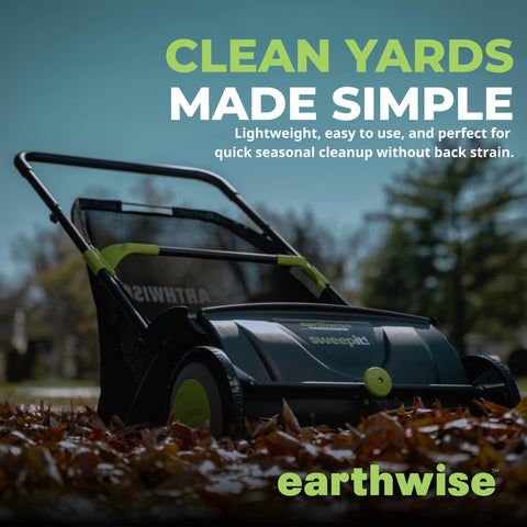 Earthwise LSW70021 wide 21-inch sweep covers more area