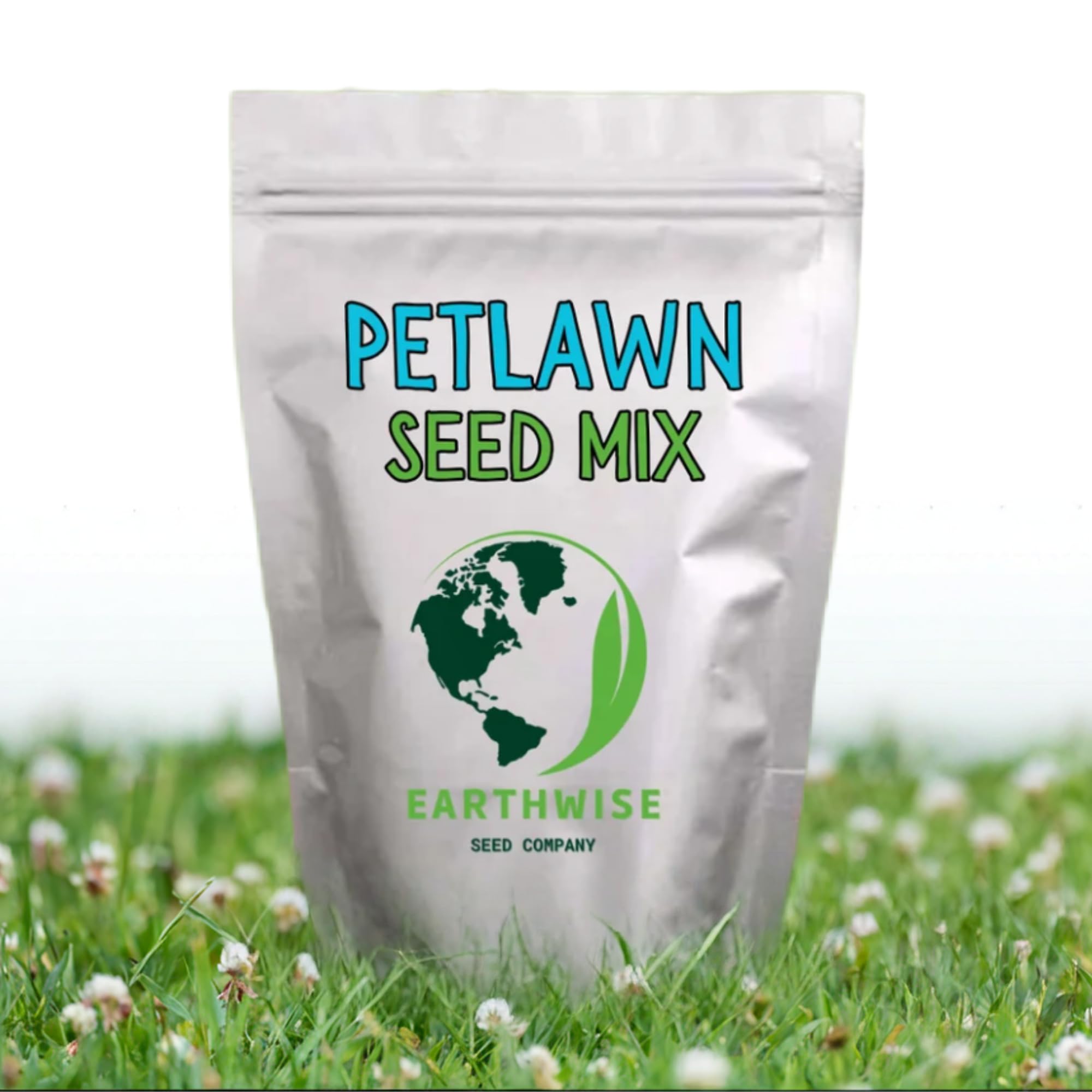 Earthwise PetLawn organic seed without pesticides for chemical-free lawn care