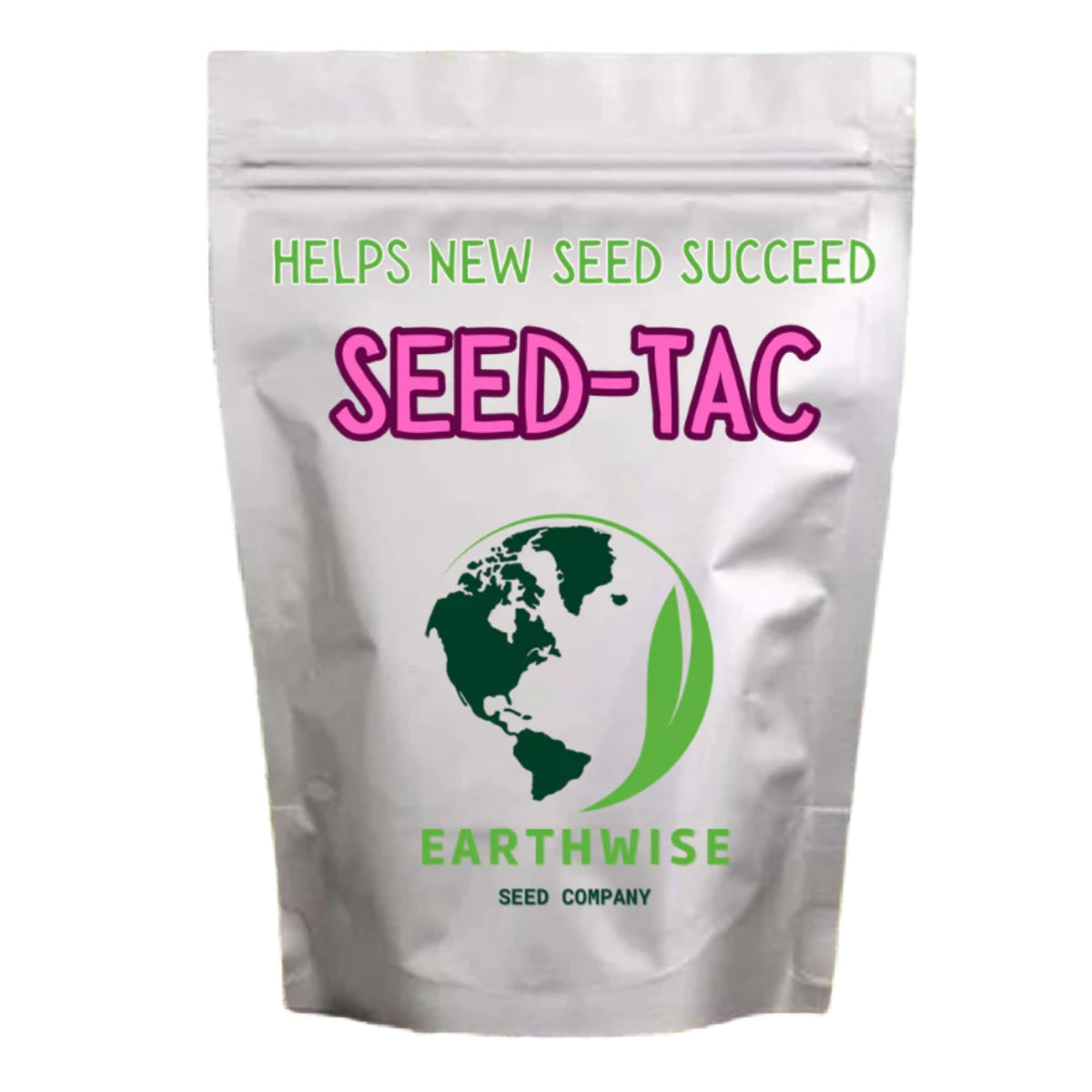 Earthwise Seed-Tac bottle pour demonstrates controlled application for improved seed retention on bare soil.