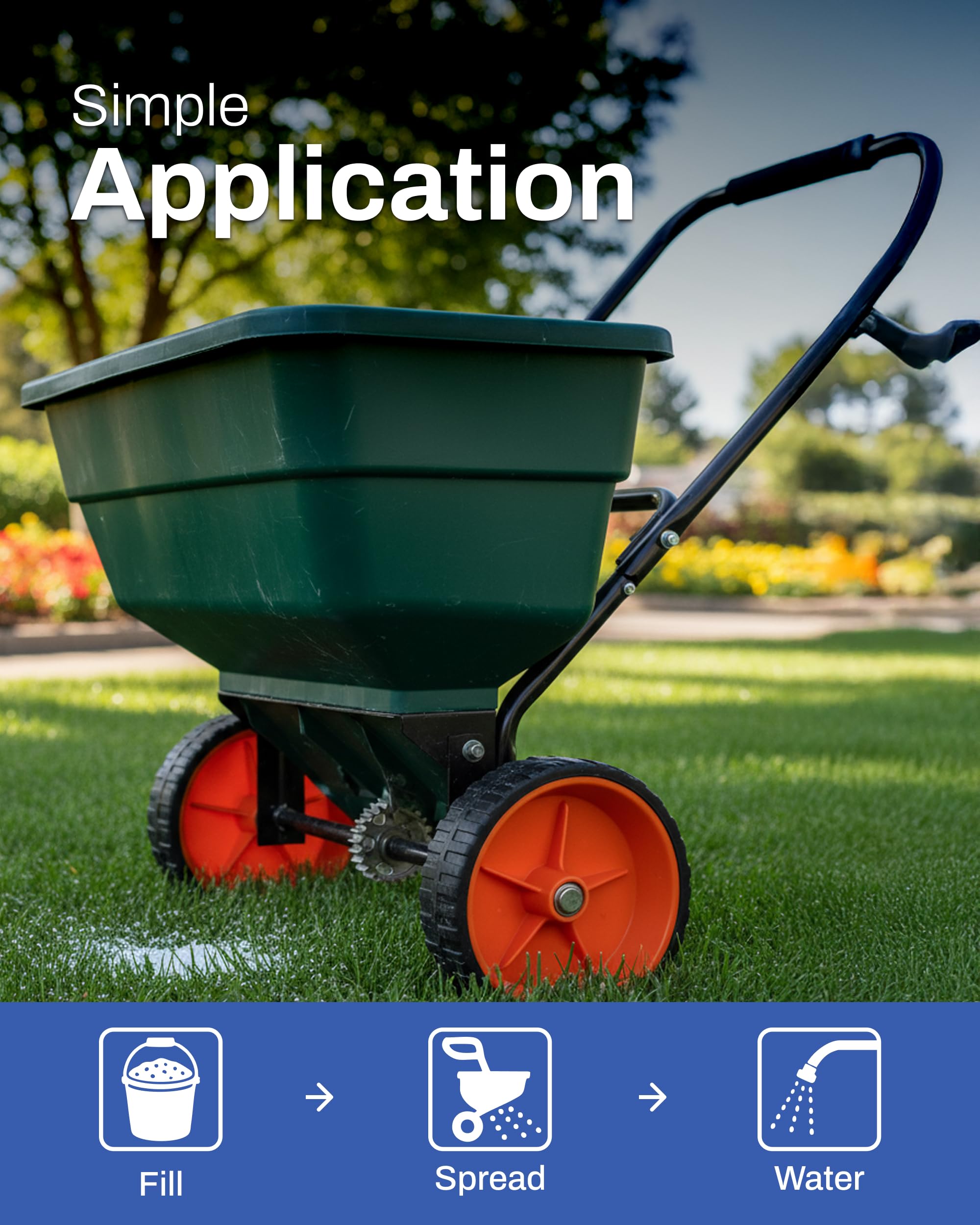 EarthWorks EW4H Replenish year-round green appeal on a healthy lawn.
