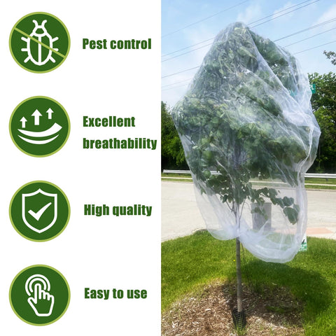 EaseThrift netting installed on a shrub keeps berries pest-free.