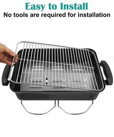 Stainless steel surface cleans easily and resists sticking.