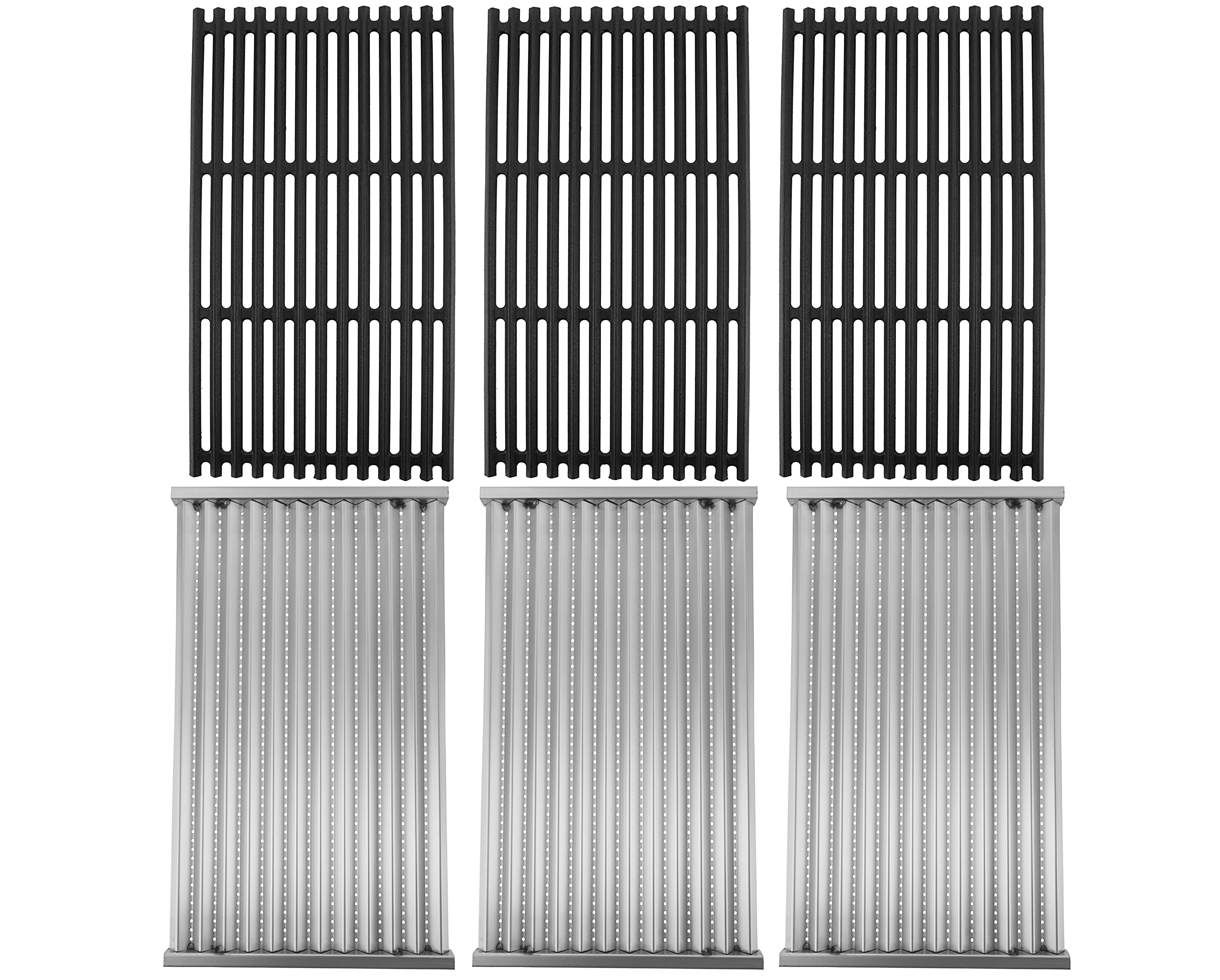 EasiBBQ cast iron grate close-up showing even heat sear for flavorful grill marks.
