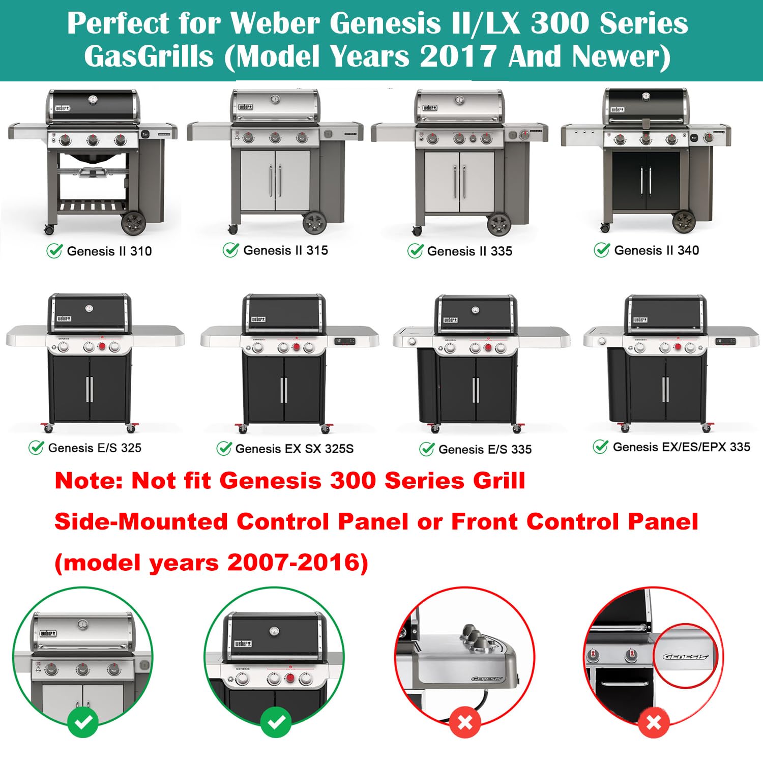 EasiBBQ compatibility with Weber Genesis II 300 Series shown during setup.