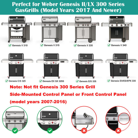 EasiBBQ compatibility with Weber Genesis II 300 Series shown during setup.