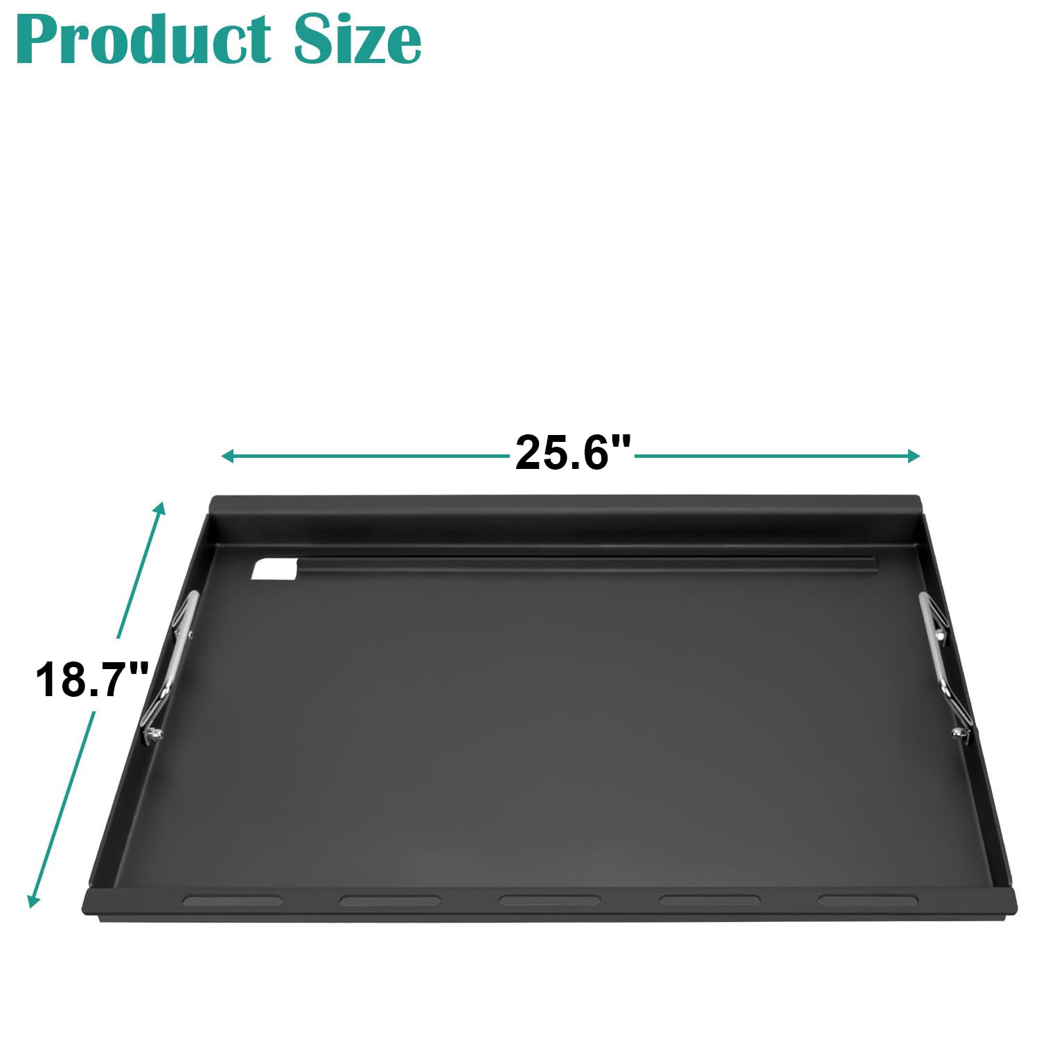 EasiBBQ rectangular griddle surface close-up showing durable coating for easy cleaning.