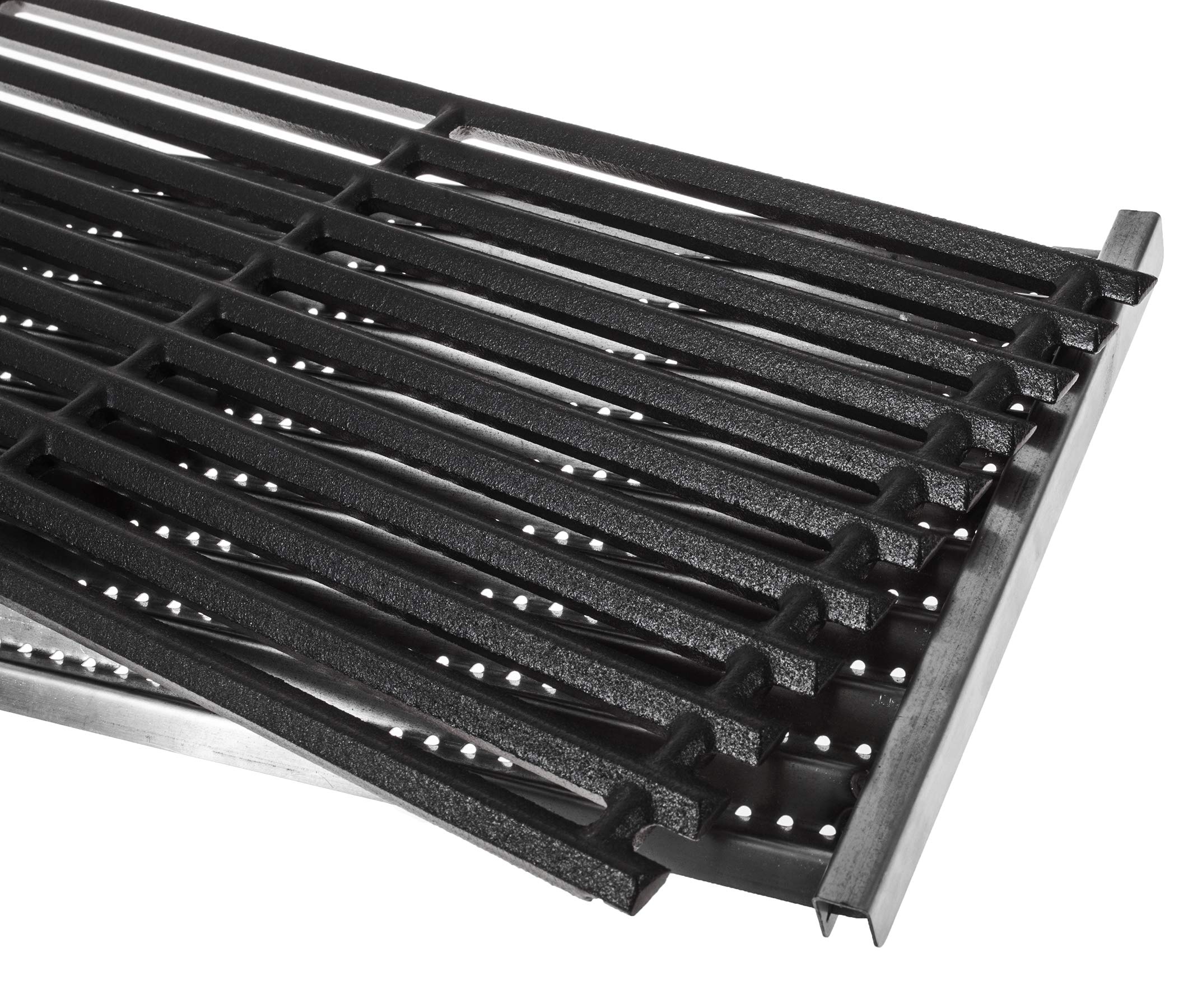 Three emitter plates and three cast-iron grates in a replacement pack for Charbroil 3-burner grills.
