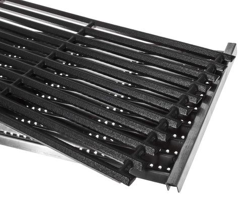 Three emitter plates and three cast-iron grates in a replacement pack for Charbroil 3-burner grills.