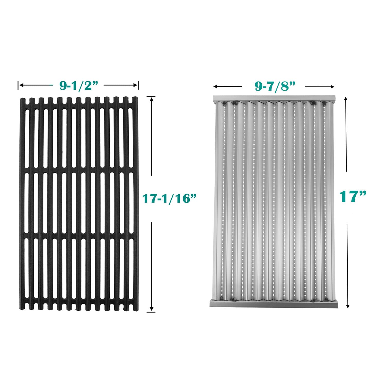 EasiBBQ stainless steel emitter plates on a Char-Broil setup for even heat distribution.