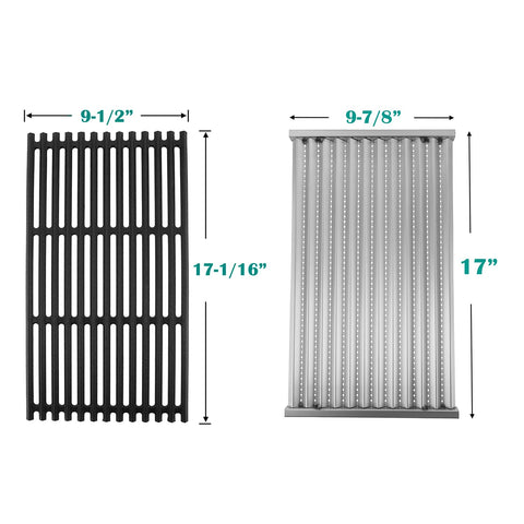 EasiBBQ stainless steel emitter plates on a Char-Broil setup for even heat distribution.