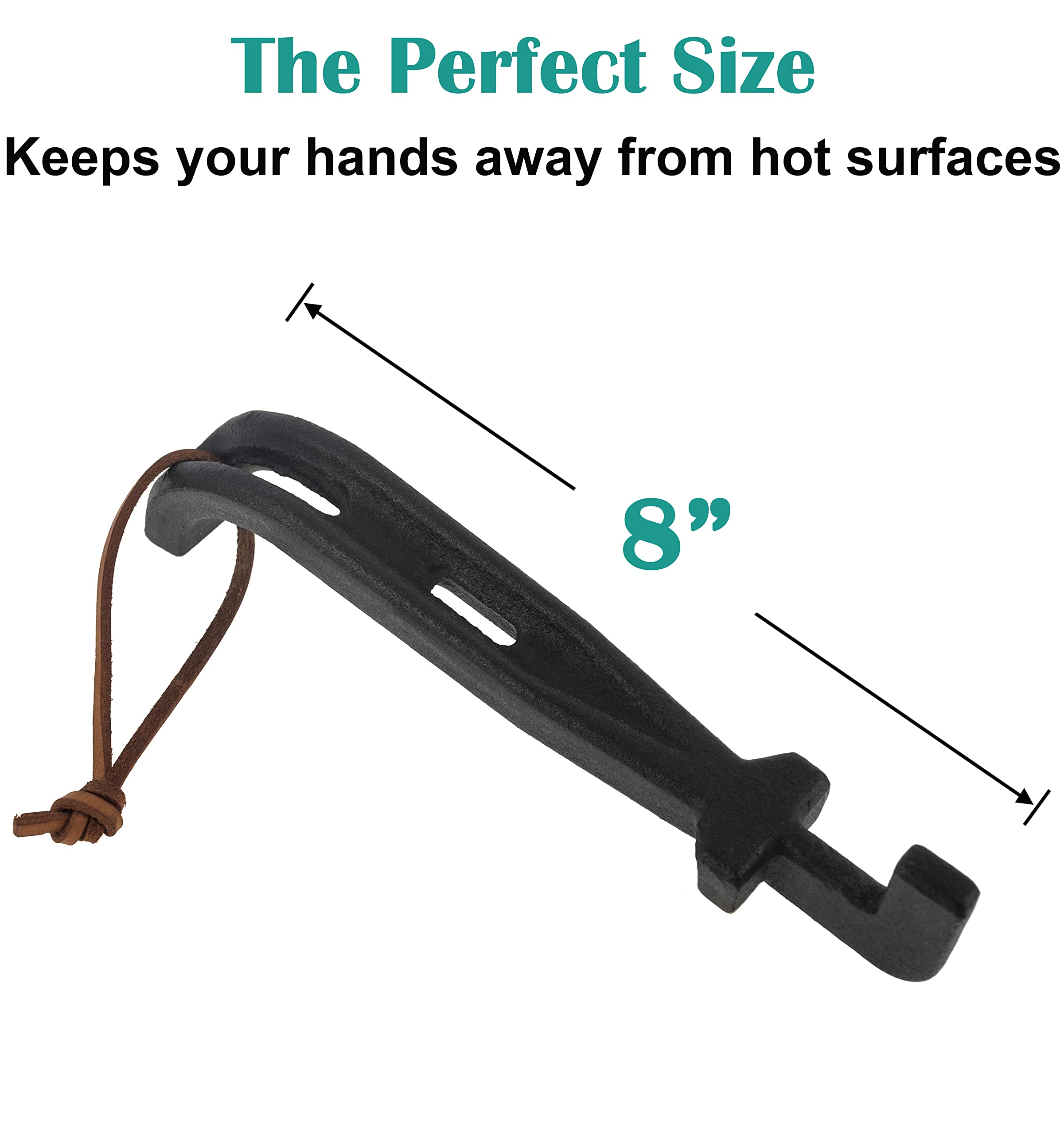 EasiBBQ universal grid lifter fits most grills for easy grate handling.