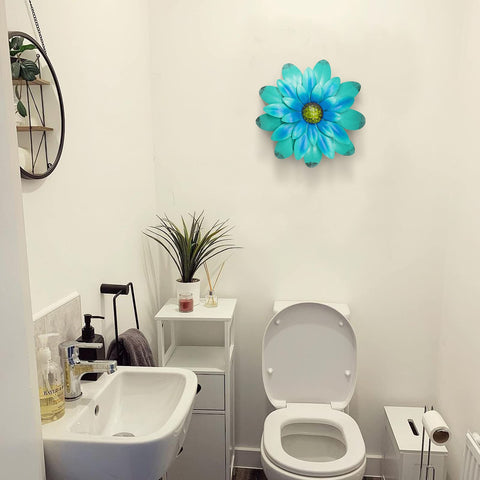 EASICUTI hand-painted metal wall art offers a calm ambiance.