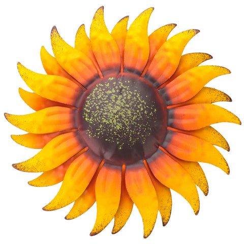 EASICUTI 6in sunflower metal wall art ready to hang for a bright focal point