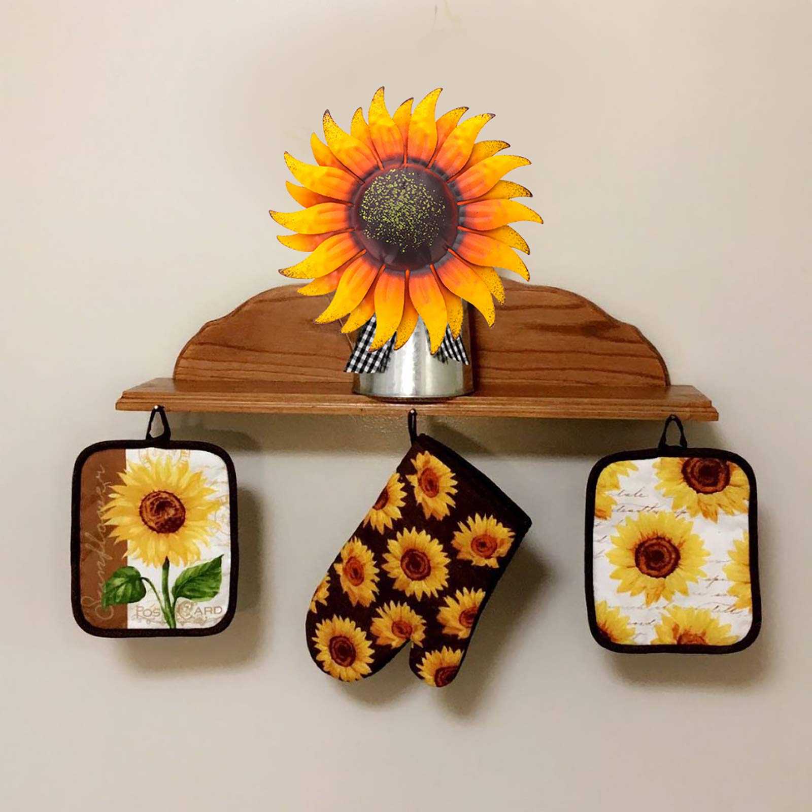 EASICUTI sunflower wall decor features brown accents and lifelike petals