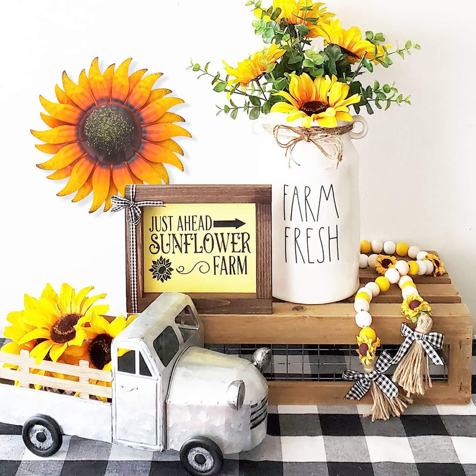EASICUTI sunflower wall decor suitable for indoor or outdoor spaces