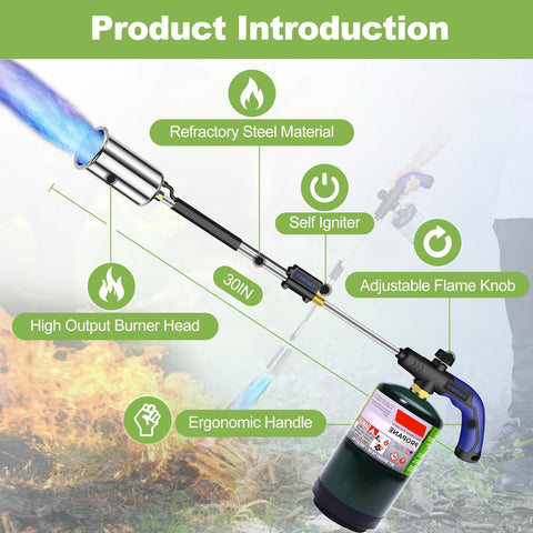 EASITALY 30-inch extended handle maintains distance from heat.