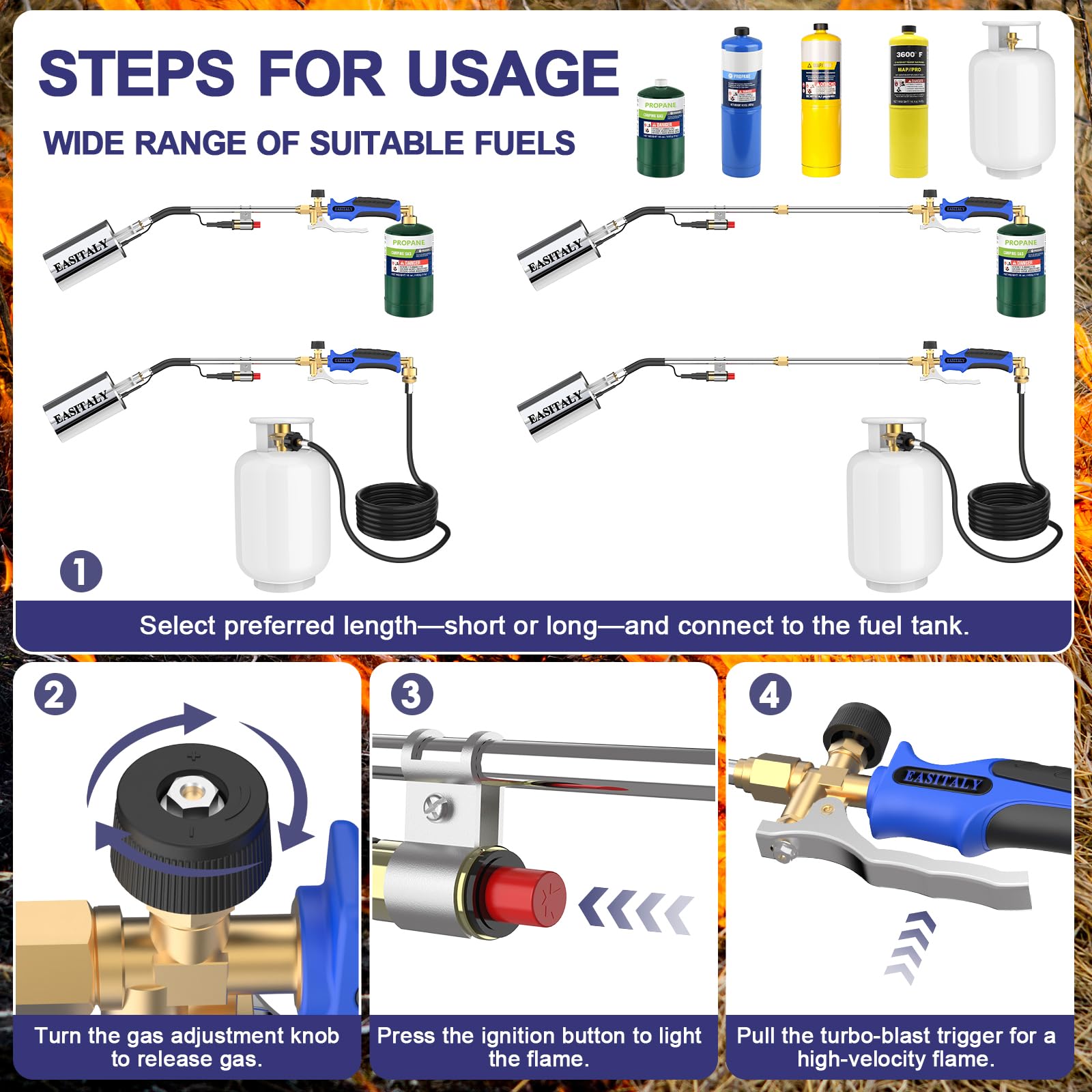 EASITALY ignition and flame control for precise tasks