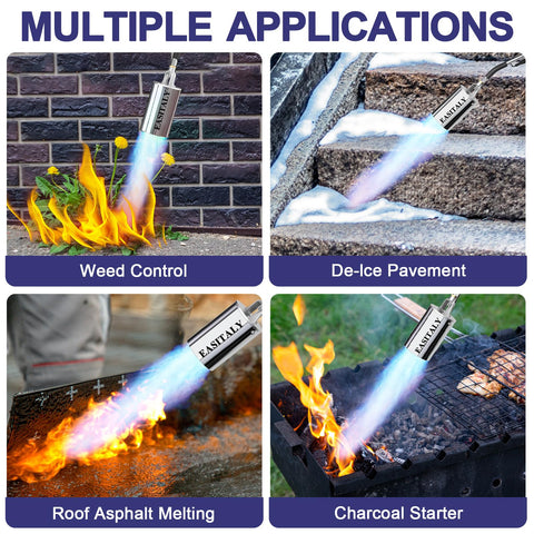 EASITALY weed removal and ice melting uses with high-heat flame.