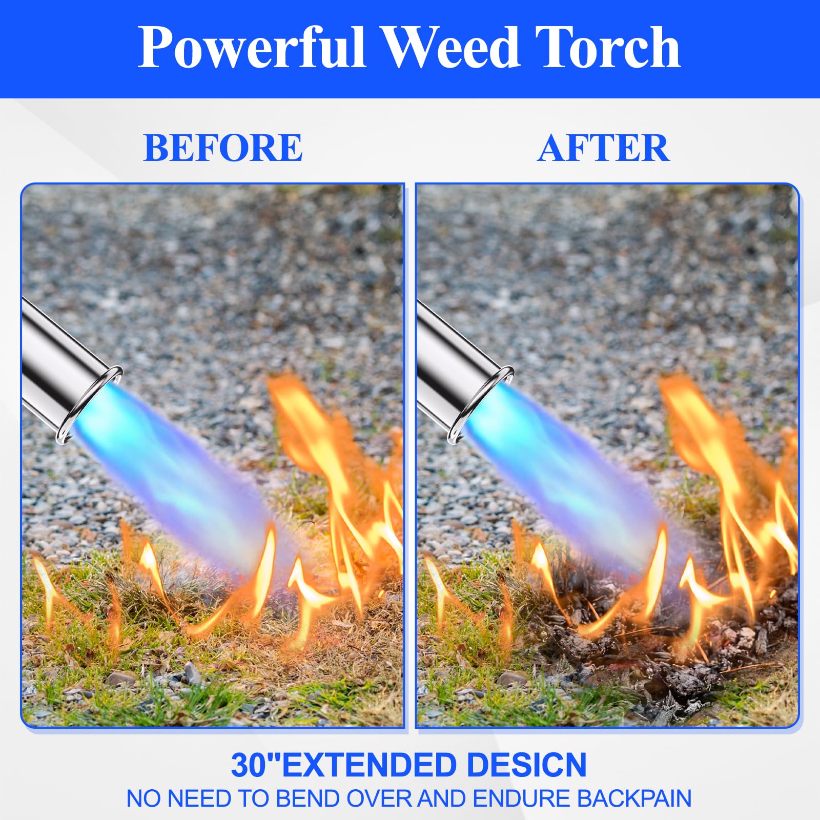 EASITALY weed-torch with self-ignition for fast, match-free startups.