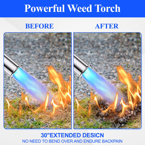 EASITALY weed-torch with self-ignition for fast, match-free startups.