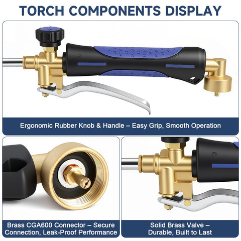 EASITALY weed torch reaching 3600f heat for tough weed and surface tasks.