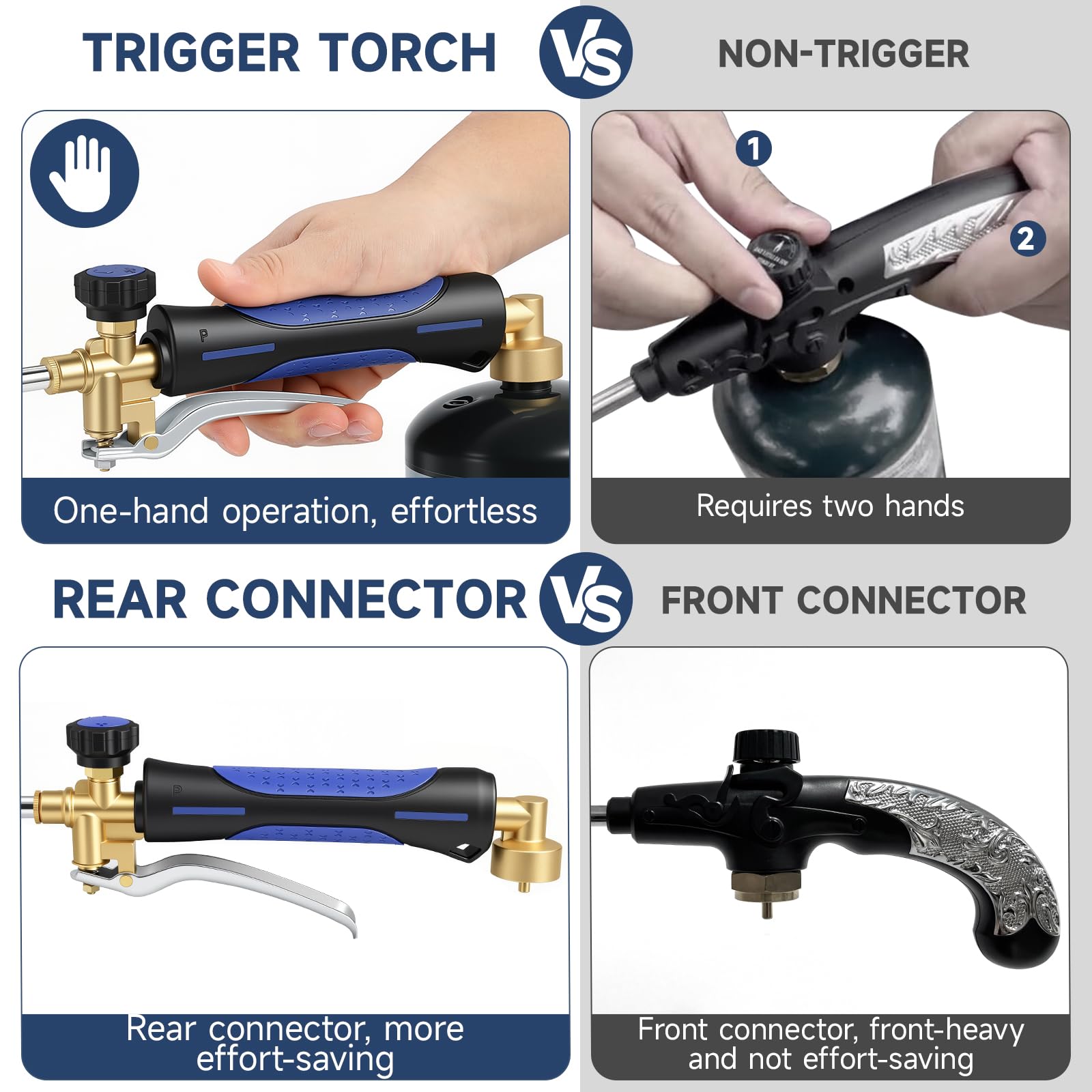 EASITALY weed torch rear connector design improves balance for longer sessions.