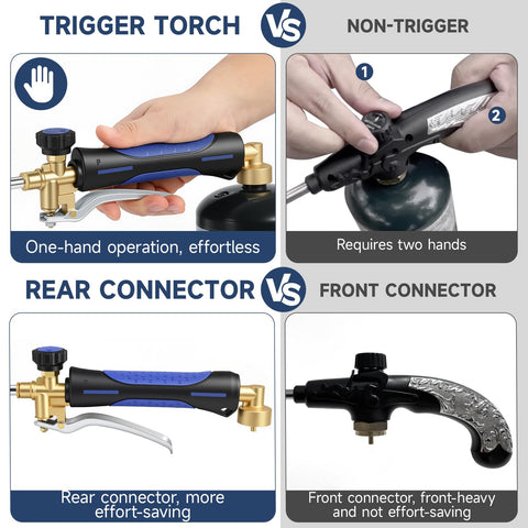 EASITALY weed torch rear connector design improves balance for longer sessions.