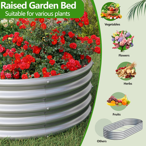Easllre backyard garden with multiple beds for vegetables