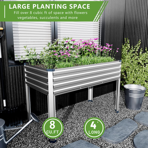Easllre raised bed supports vegetables, herbs, flowers, or fruits.