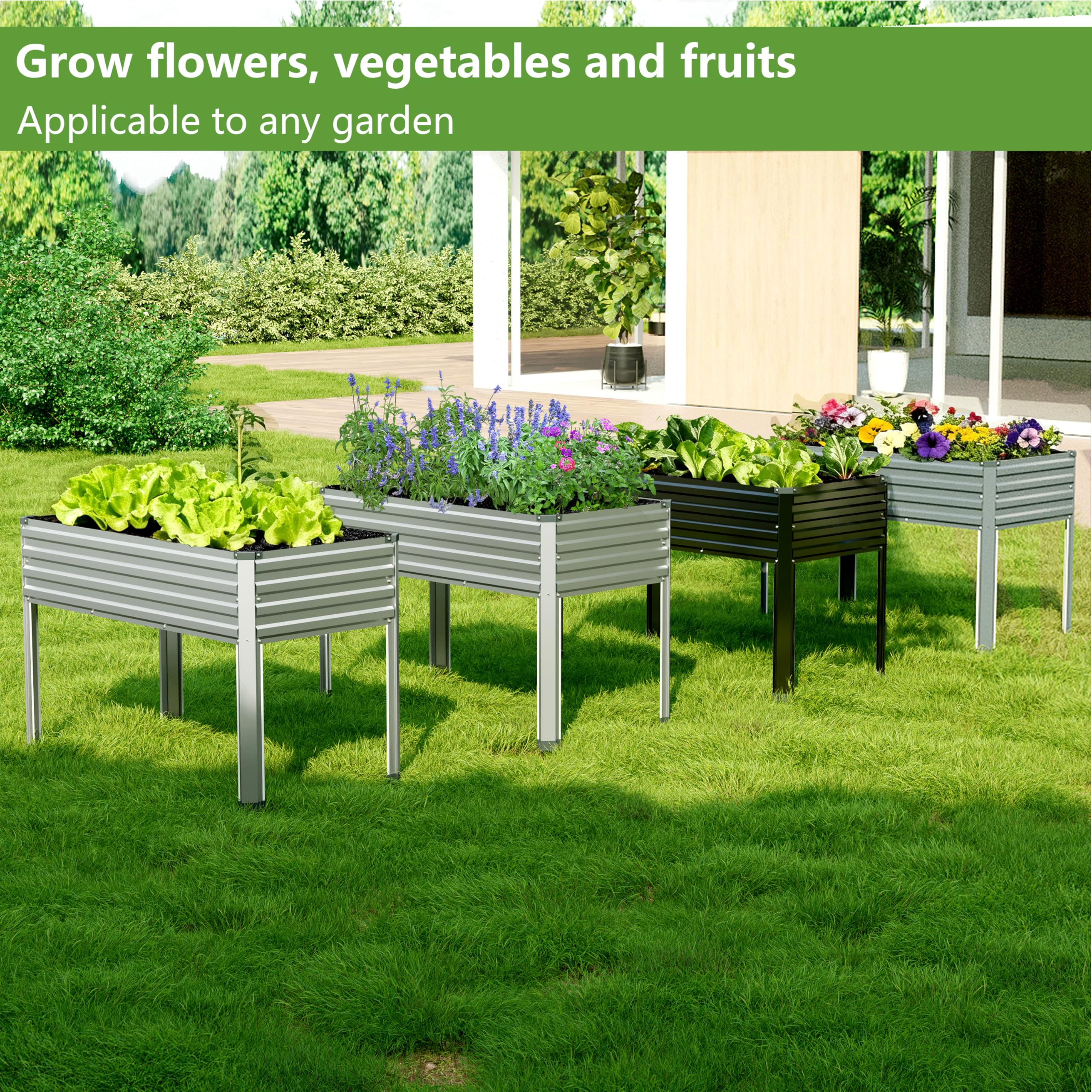 Easllre garden bed assembles in minutes with included tools.