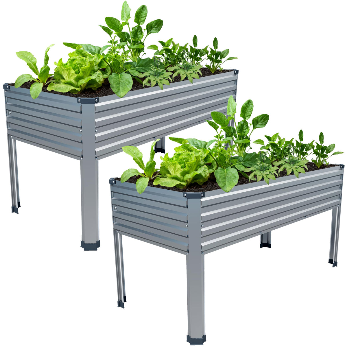 Easllre raised garden bed with legs on patio for easy outdoor gardening