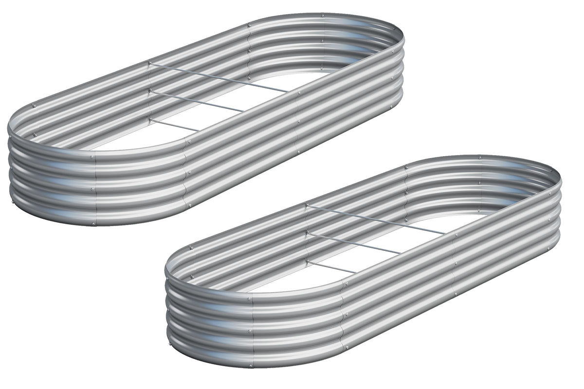 Easllre raised bed close-up shows durable galvanized steel construction