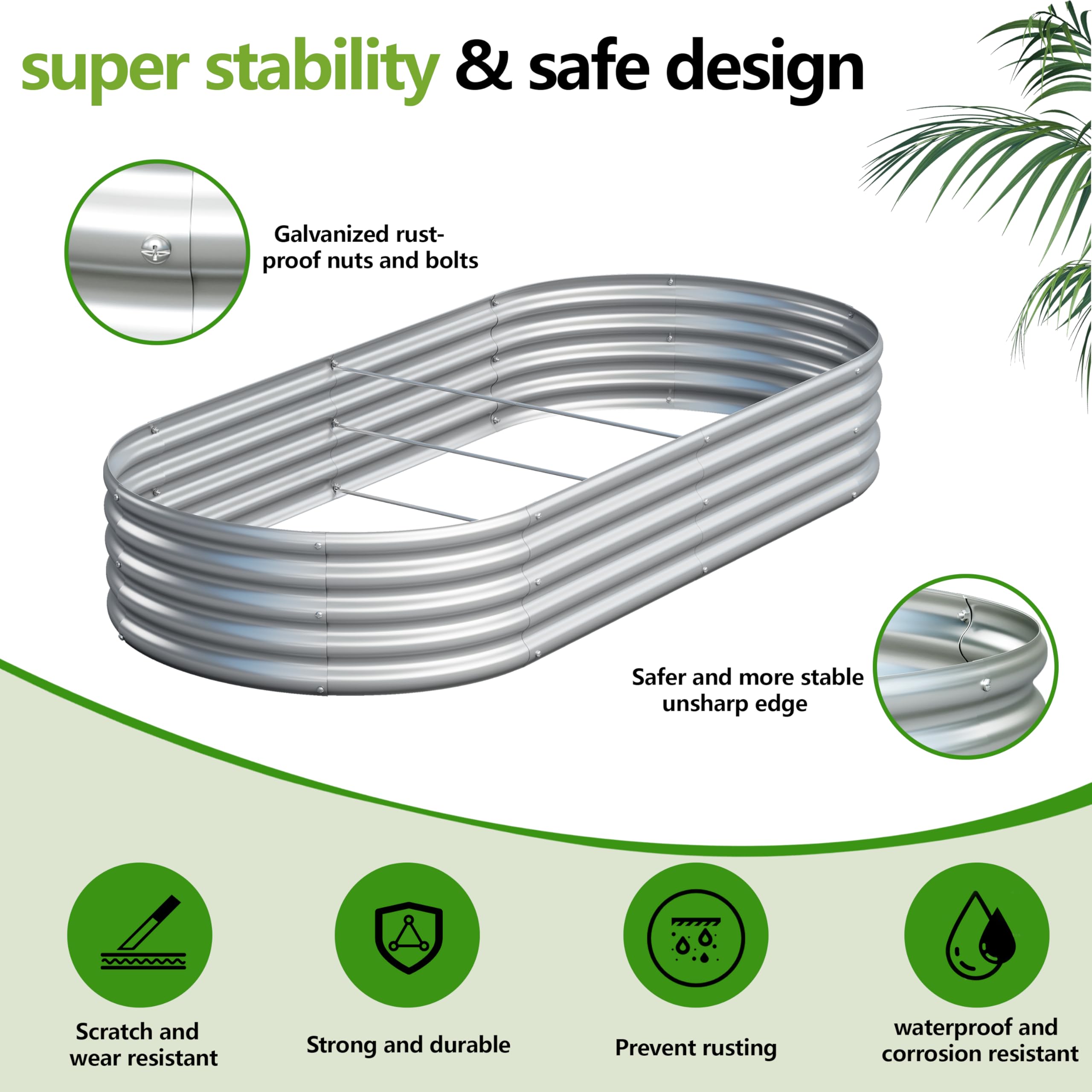 Rubber-sealed edges on Easllre bed minimize sharp hazards for safe handling