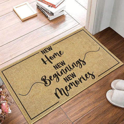Easma Entryway size-mat fits compact entryways and spaces.