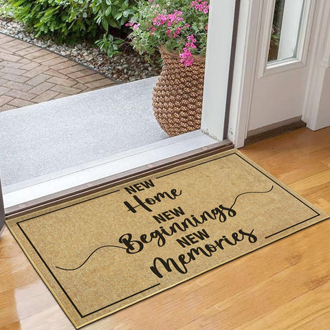 Easma Front-door decor mat enhances curb appeal and daily greetings.