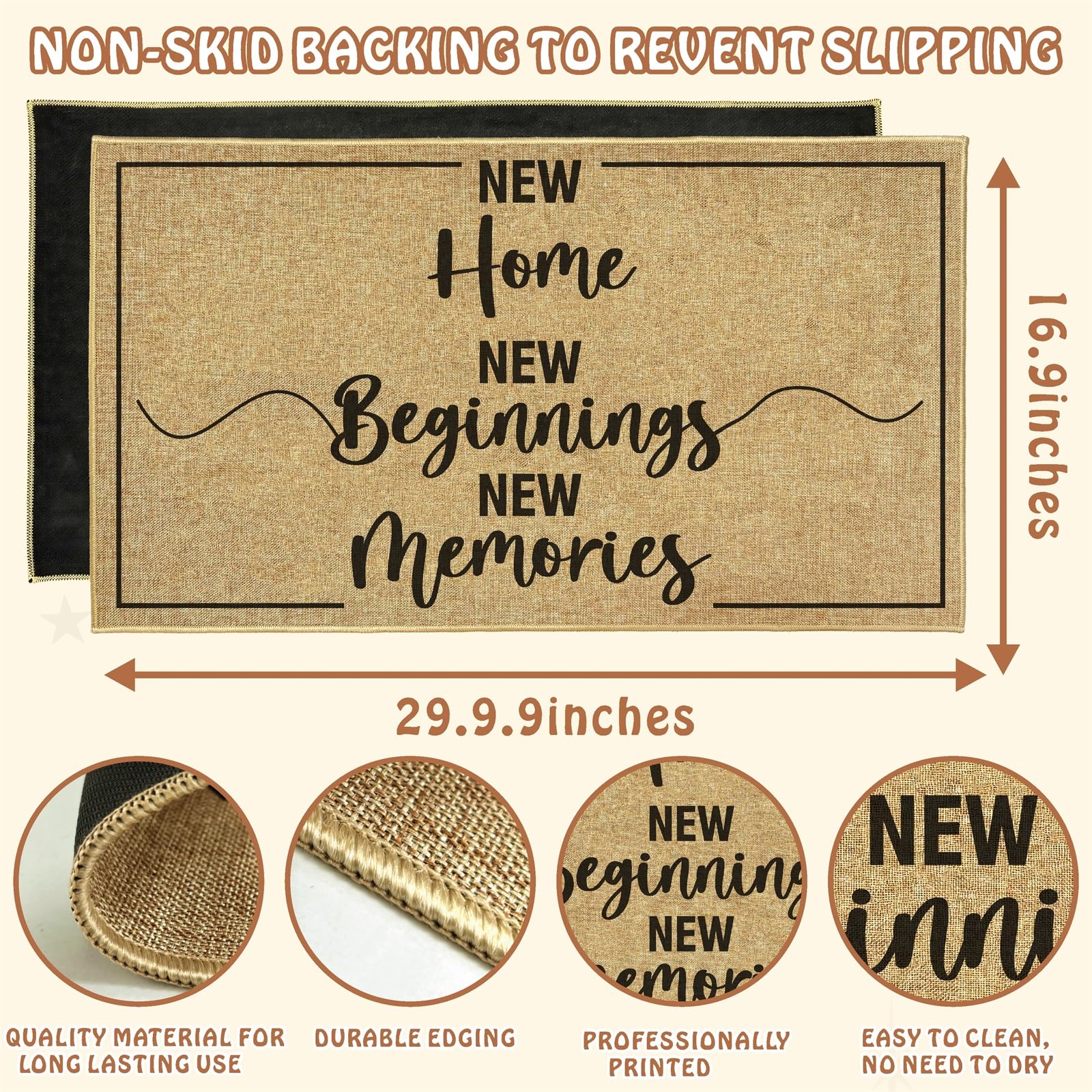 Easma Welcome Door Mat suitable for outdoor use enduring seasonal elements.