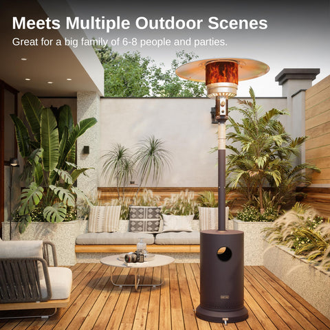 East Oak 32-inch reflector distributes heat across a wide area.