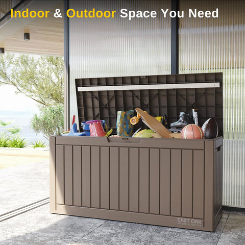 EAST OAK assembled box view on delivery highlights quick setup and user friendly instructions