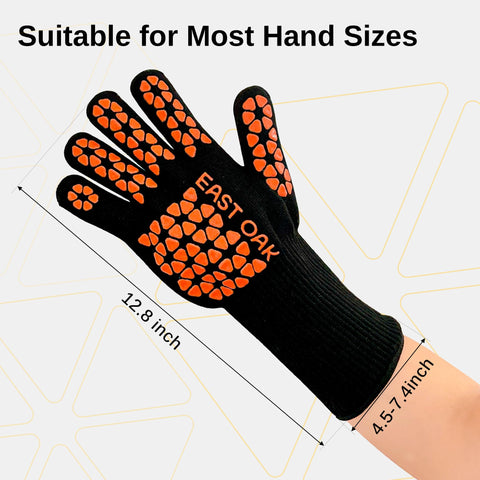 East Oak BBQ Gloves easy-clean design with carry loop for storage